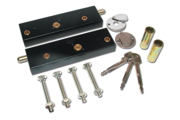 ASEC Garage Door Key Locking Bolts Black Pair