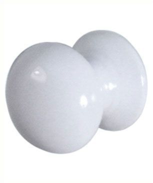 BALMORAL Wardrobe Knob 40mm White Plain