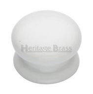 HERITAGE BRASS 5032 Cabinet Knob White Plain 32mm