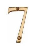  Numeral Face Fix 76mm No.7 Polished Brass