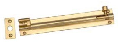  Barrel Bolt Necked 75x25mm Polished Brass