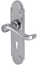  Savoy Lever Furn Lock 170x41mm Polished Chrome