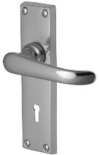  Windsor Lever Furn Lock 152x41mm Polished Chrome