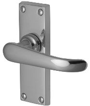  Windsor Lever Furn Latch 119x40mm Polished Chrome