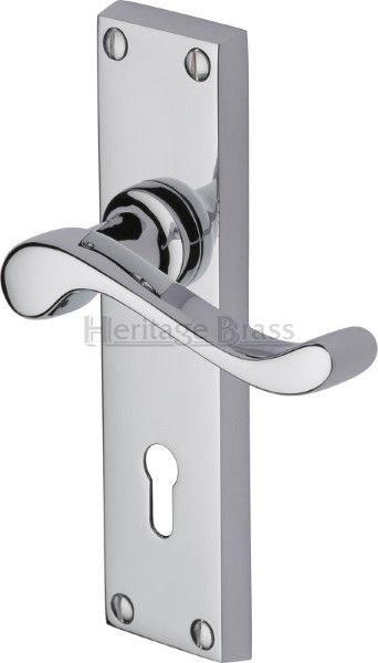  Bedford Lever Furn Lock 152x41mm Polished Chrome