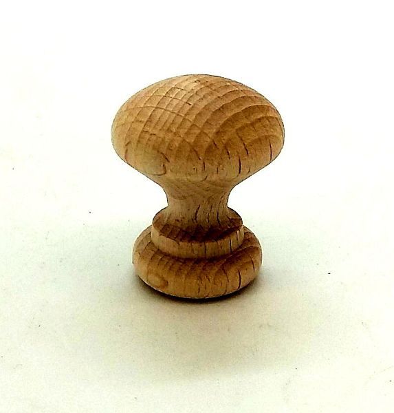  Knob 20mm Dia Plain Beech