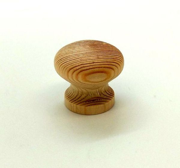  Knob 30mm Dia Plain Pine