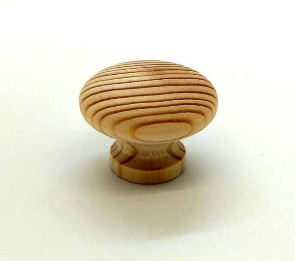  Knob 40mm Dia Plain Pine