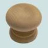  Knob 47mm Dia Plain Beech