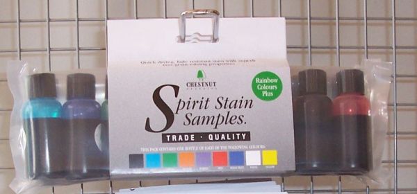 CHESTNUT Spirit Stain Sample Kit Rainbow Colours