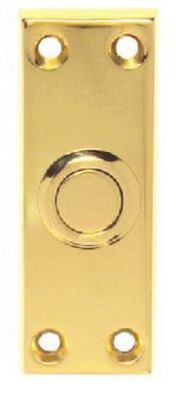  Bell Push Oblong Victorian Polished Brass