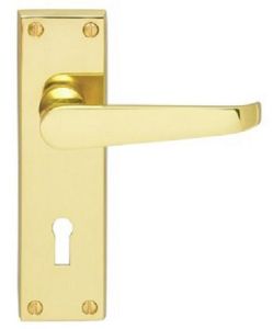  Victorian Furniture Lever Lock Polished Brass