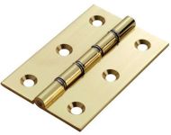  Solid Drawn Brass Hinge Dpbw 75x50x2.5 PB