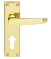  Victorian Lever Furniture Euro Polished Brass