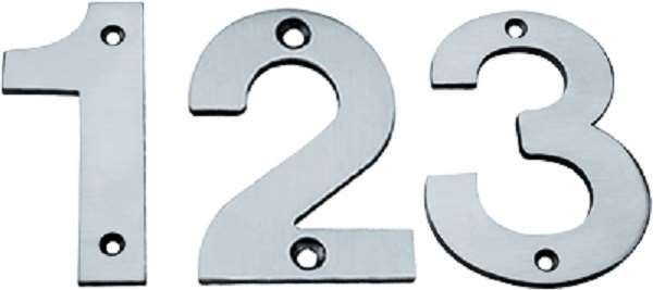  Numeral Face Fix 100mm No.4 Stainless