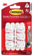 COMMAND White Mini Hooks 6 Hooks 8 Strips