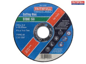 FAITHFULL Flat Cutting Disc Stone 115x22.2mm