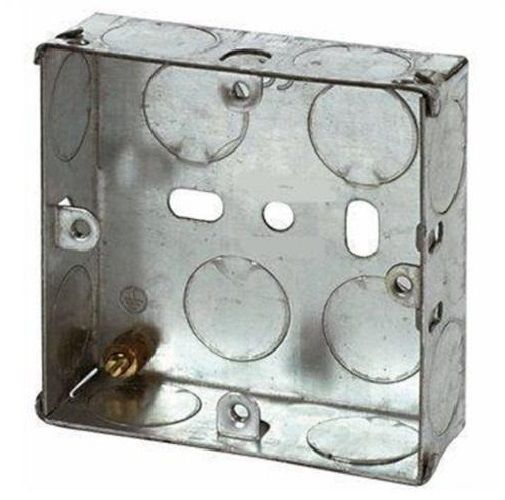 Swansea Timber Metal Back Box Single 25mm