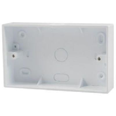  Surface Pattress Box Double 32mm White