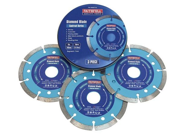 FAITHFULL Diamond Blade Set 3pc In Tin