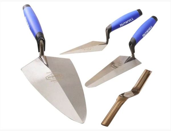 FAITHFULL Professional Brick Trowel Set 4Pce