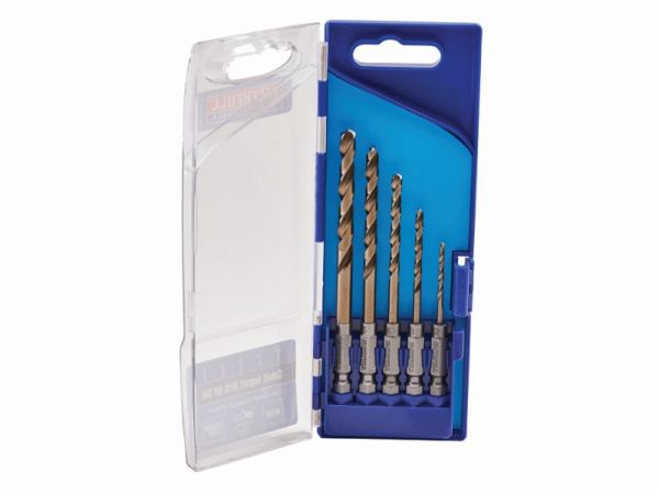 FAITHFULL Quick Change HSS Cobalt Impact Bits 5-Pce