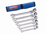 FAITHFULL Ratchet Combination Spanner Set 6pc