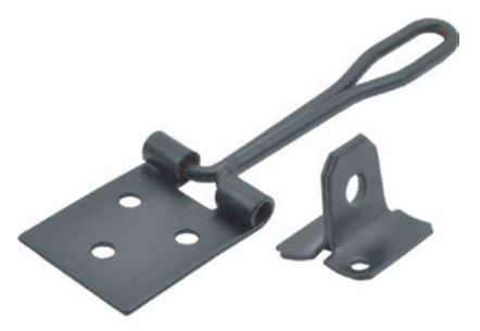  Wire Hasp & Staple 75mm Black