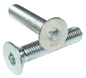  Machine Screw M10x80mm Hex CSK Zinc Plated