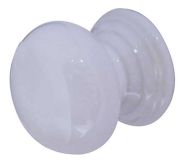  Cupboard Knob White Plain 50mm