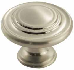 FINGERTIP DESIGN Traditional Cupboard Knob 34mm Sn