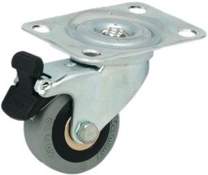 HAFELE 663.16.910 Rubber Wheel 50mm Swivel Plate Castor Braked