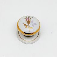 HEATHERLEY Wardrobe Knob 38mm Chintz Rose Wt
