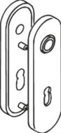  Backplate For Bathroom Lever Steel Blue