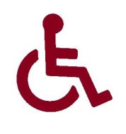 HEWI Disabled Pictogram 150x3mm Acr Red