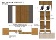 COBURN 06004 Twin 60 Wardrobe Sliding Door Gear 1200mm 2 Door