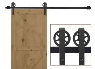 HOMCOM Barn Door Type Gear 1m Max Door 2m Track