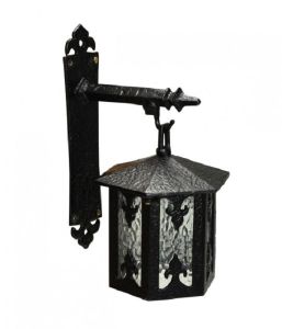 KIRKPATRICK 0407W Hex Lantern W/- Wall Bracket AB