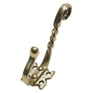 KIRKPATRICK BRASS 1130 Hat & Coat Hook Antique Brass