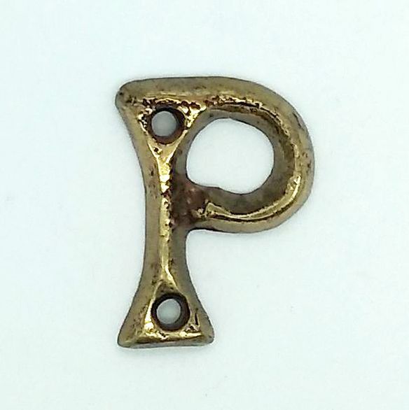 KIRKPATRICK B1976/P B1976/P Letter 1.3/4 'p' Antique Brass