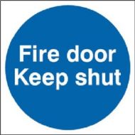  Sign Fire Door Keep Shut Plas 100x100