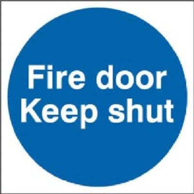  Sign Fire Door Keep Shut S/adh 100x100