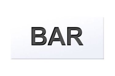  Sign 'bar' 75x35mm Aluminium