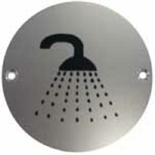  Pictogram Shower 75mm Dia Polished Stainless