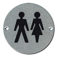  Pictogram Unisex 75mm Dia Aluminium