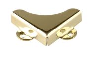  Mirror Corner (32mm) Face Fix 6mm Brass Pol