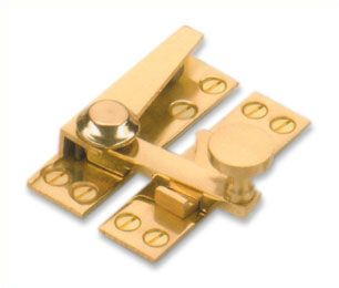  Sash Fastener Quadrant Arm Knob 70mm Pol Brass