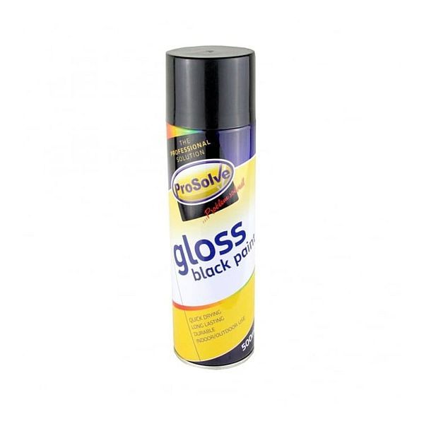 PROSOLVE Spray Paint Acrylic Gloss Black 500ml