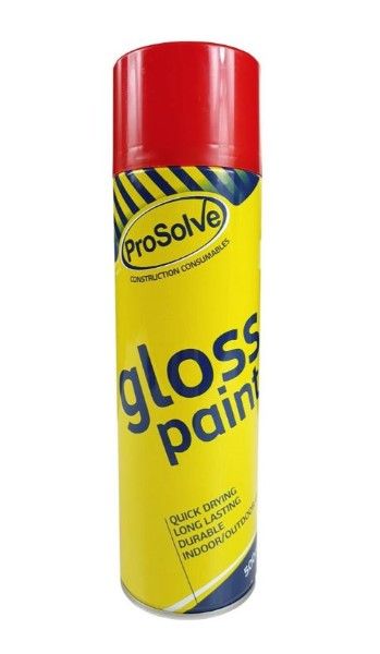 PROSOLVE Spray Paint Acrylic Gloss Red 500ml