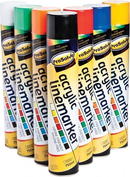 PROSOLVE Line Marker Paint Acrylic White 750ml